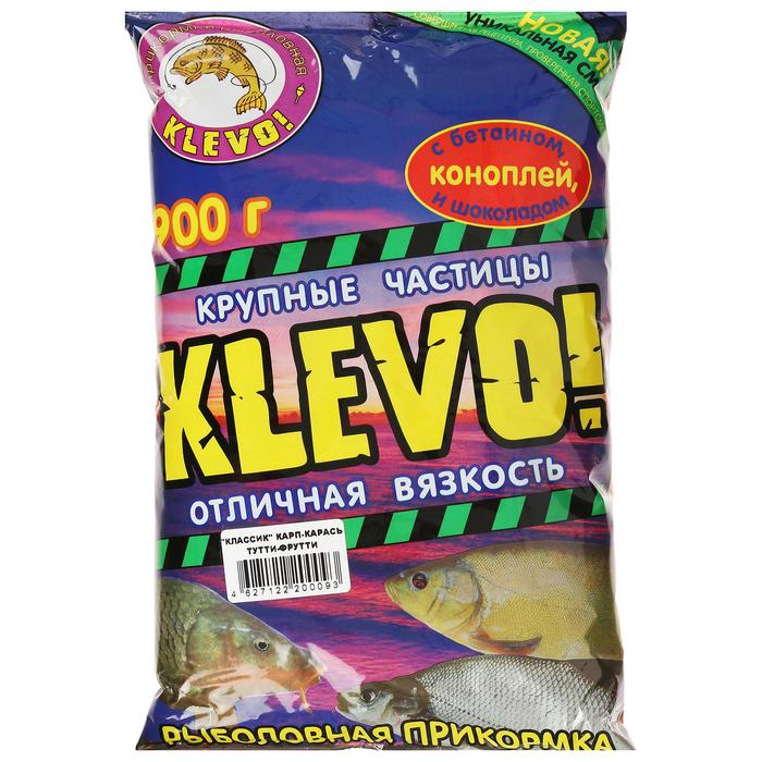 фото Прикормка «klevo-классик» карп-карась, цвет жёлтый, тутти-фрутти klevo!