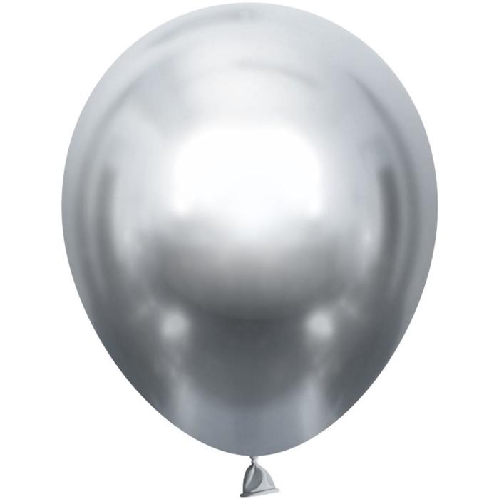 фото Шар латексный 12" хром серебро, набор 50 шт. шаринг