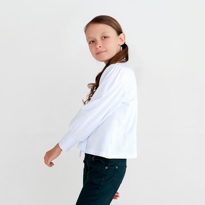 

Школьная блузка для девочки, цвет белый, рост 134 см