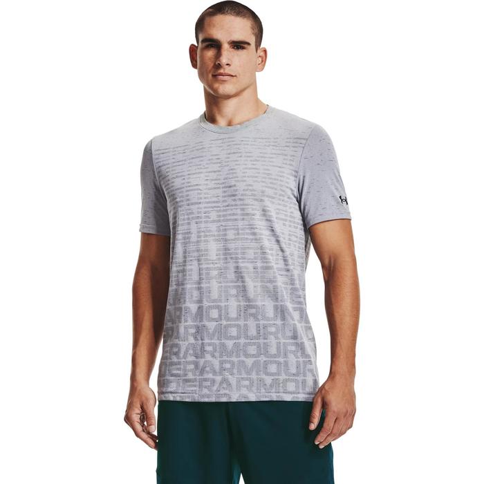 фото Футболка мужская under armour seamless wordmark ss tee, размер 46-48 (1361134-011)