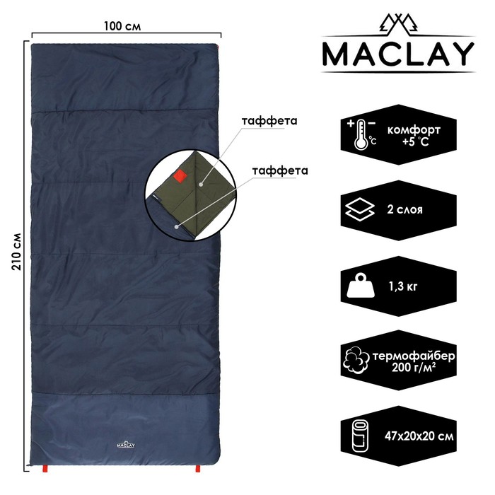 Спальник 2-слойный, одеяло 210 x 100 см, camping summer, таффета/таффета, +5°C
Спальник 2-слойный, одеяло 210 x 100 см, camping summer, таффета/таффета, +5°C