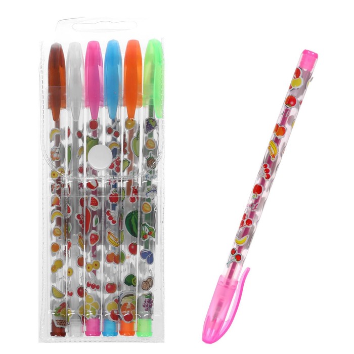 Набор гелевых ручек 6 цветов Calligrata "Фрукты", в блистере
Набор гелевых ручек 6 цветов Calligrata "Фрукты", в блистере