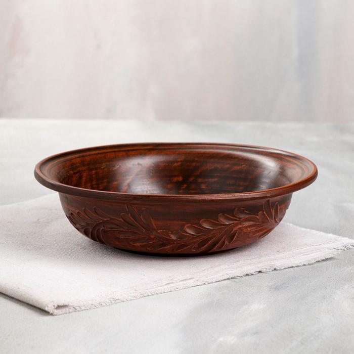 Миска "Резной узор", декор, красная глина, 1 л
Миска "Резной узор", декор, красная глина, 1 л