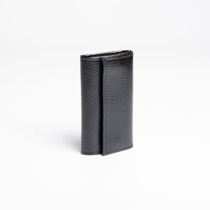 Ключница, длина 11,5 см, отдел на кнопке, 6 карабинов, цвет чёрный
Ключница, длина 11,5 см, отдел на кнопке, 6 карабинов, цвет чёрный