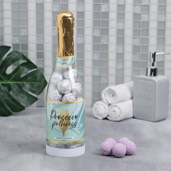 Бомбочки для ванны Prosecco Princess 20 г х 30 шт в шампанском
Бомбочки для ванны Prosecco Princess 20 г х 30 шт в шампанском