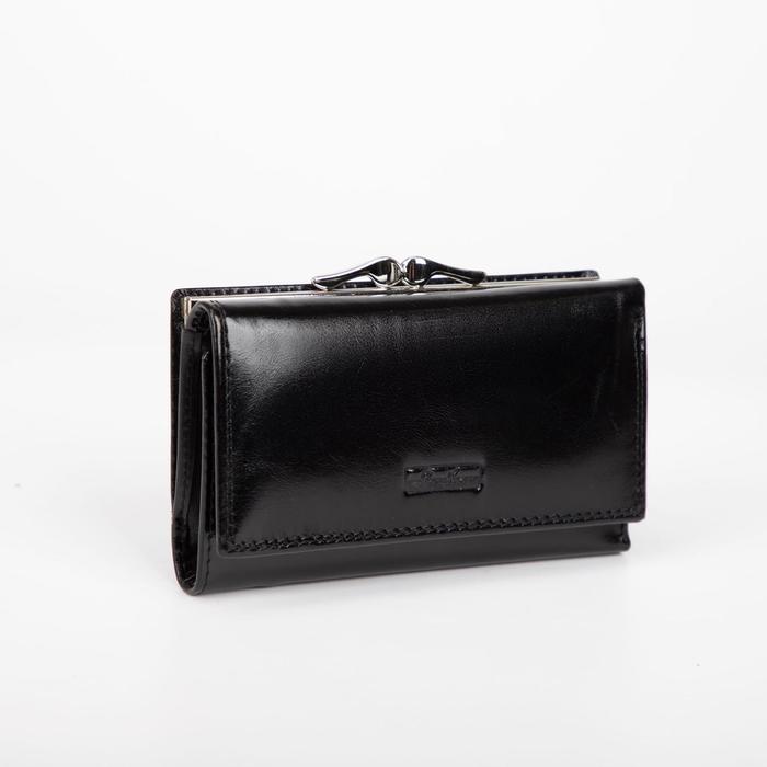 Кошелёк женский, отдел на кнопке, цвет чёрный
Кошелёк женский, отдел на кнопке, цвет чёрный