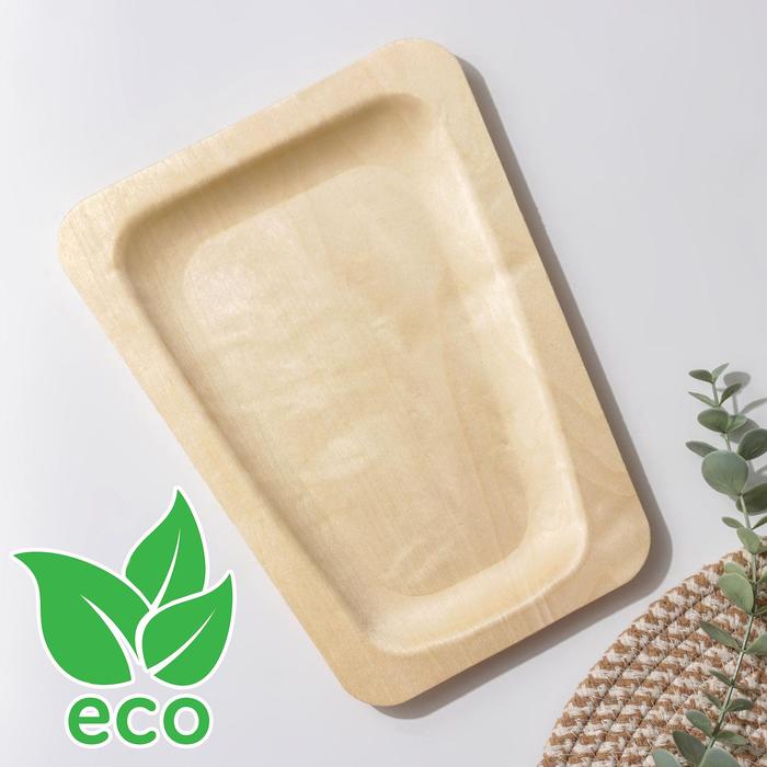 Тарелка деревянная одноразовая, трапеция, 20,5×26 см, эко, берёза
Тарелка деревянная одноразовая, трапеция, 20,5×26 см, эко, берёза