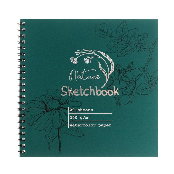 Скетчпад 195 x 195 мм, 20 листов на гребне Nature, обложка мелованный картон, жёсткая подложка, тиснение фольгой, блок акварельная бумага 200 г/м²
Скетчпад 195 x 195 мм, 20 листов на гребне Nature, обложка мелованный картон, жёсткая подложка, тиснение фольгой, блок акварельная бумага 200 г/м²