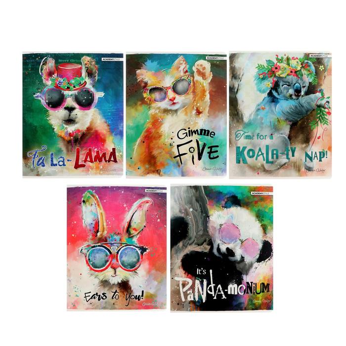 Тетрадь 48 листов в клетку "Звери в солнечных очках", обложка мелованный картон, УФ-лак, блок офсет, МИКС
Тетрадь 48 листов в клетку "Звери в солнечных очках", обложка мелованный картон, УФ-лак, блок офсет, МИКС