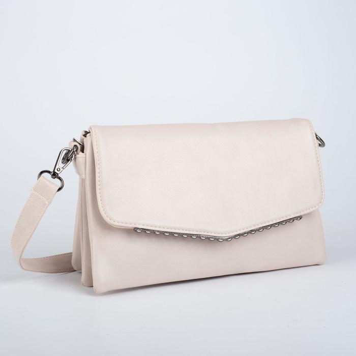 Сумка-мессенджер, 3 отдела на молнии, наружный карман, цвет бежевый
Сумка-мессенджер, 3 отдела на молнии, наружный карман, цвет бежевый