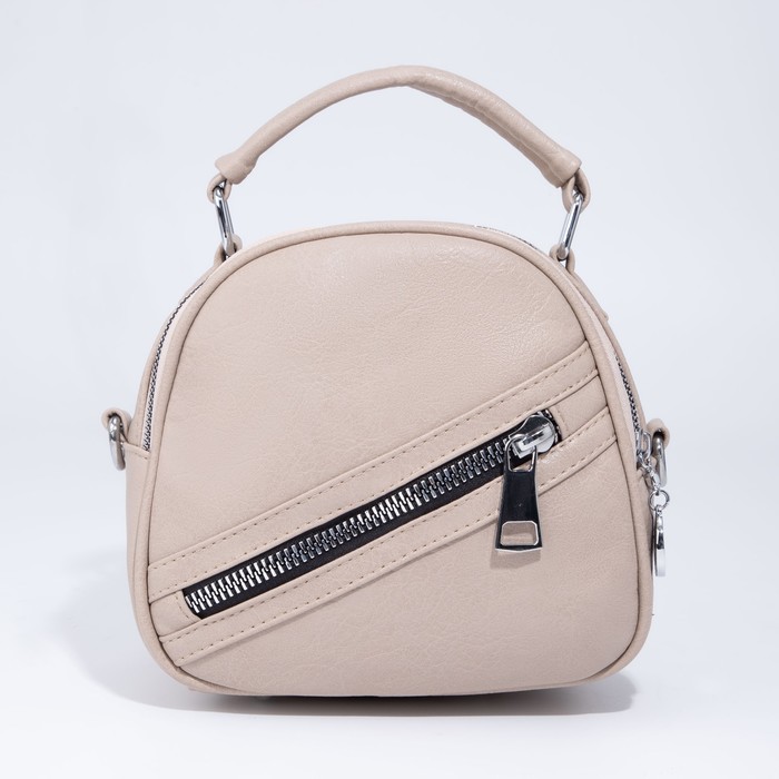 Сумка-саквояж, 2 отдела на молниях, 2 наружных кармана, цвет тёмно-бежевый 
Сумка-саквояж, 2 отдела на молниях, 2 наружных кармана, цвет тёмно-бежевый