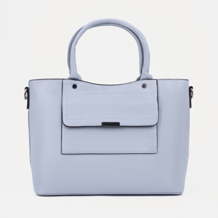 Тоут, отдел на молнии, 2 наружных кармана, цвет голубой
Тоут, отдел на молнии, 2 наружных кармана, цвет голубой