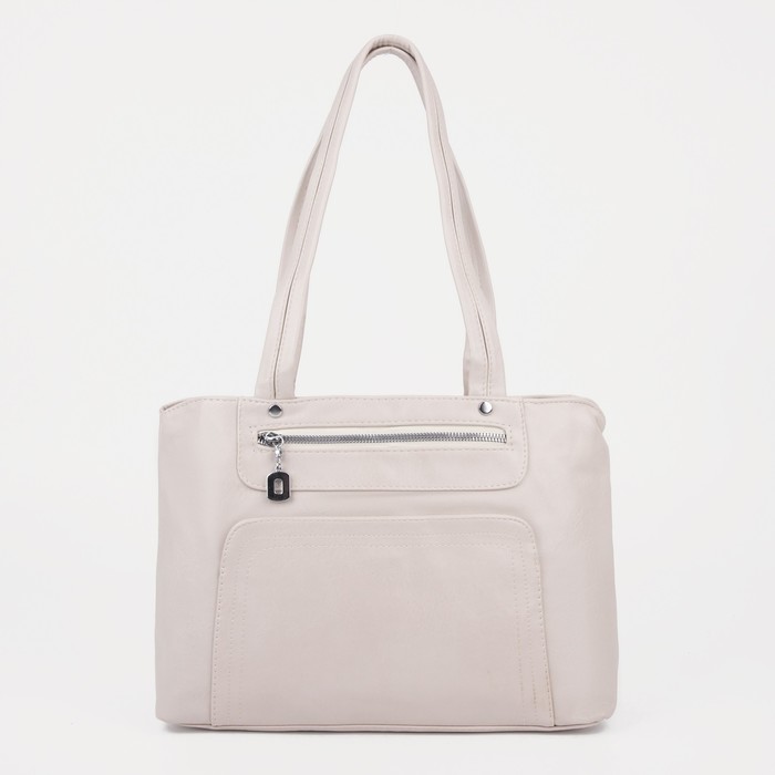 Тоут, отдел с перегородкой на молнии, наружный карман, цвет бежевый
Тоут, отдел с перегородкой на молнии, наружный карман, цвет бежевый