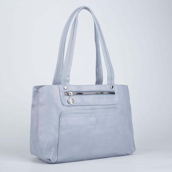 Тоут, отдел с перегородкой на молнии, наружный карман, цвет голубой
Тоут, отдел с перегородкой на молнии, наружный карман, цвет голубой