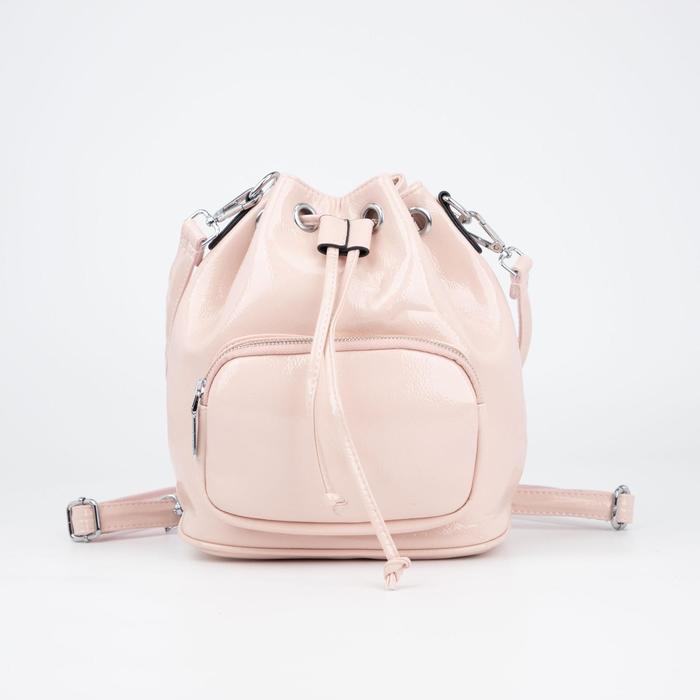 Рюкзак на шнурке, цвет светло-розовый 
Рюкзак на шнурке, цвет светло-розовый