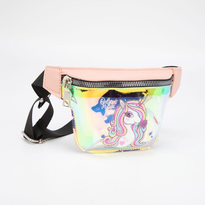 Сумка поясная, отдел на молнии, цвет розовый, «Единорог»
Сумка поясная, отдел на молнии, цвет розовый, «Единорог»
