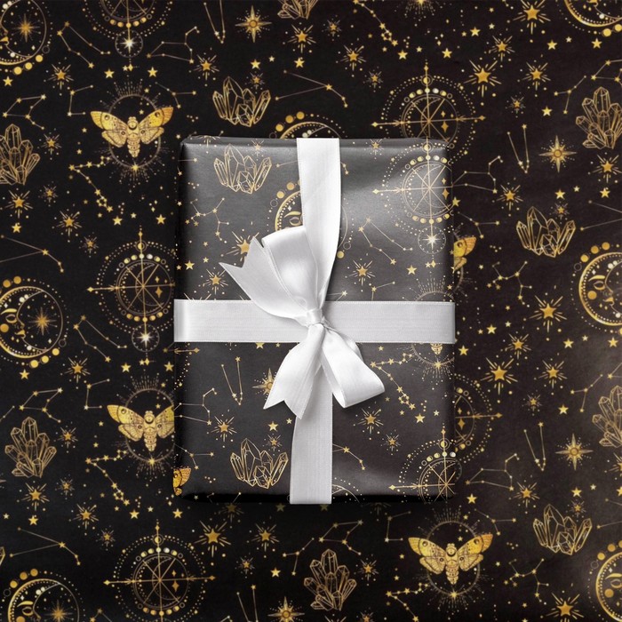 Бумага упаковочная глянцевая «Золотой космос», 70 × 100 см
Бумага упаковочная глянцевая «Золотой космос», 70 × 100 см