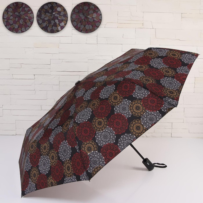 Зонт автоматический «Pattern», 3 сложения, 8 спиц, R = 47 см, цвет МИКС
Зонт автоматический «Pattern», 3 сложения, 8 спиц, R = 47 см, цвет МИКС