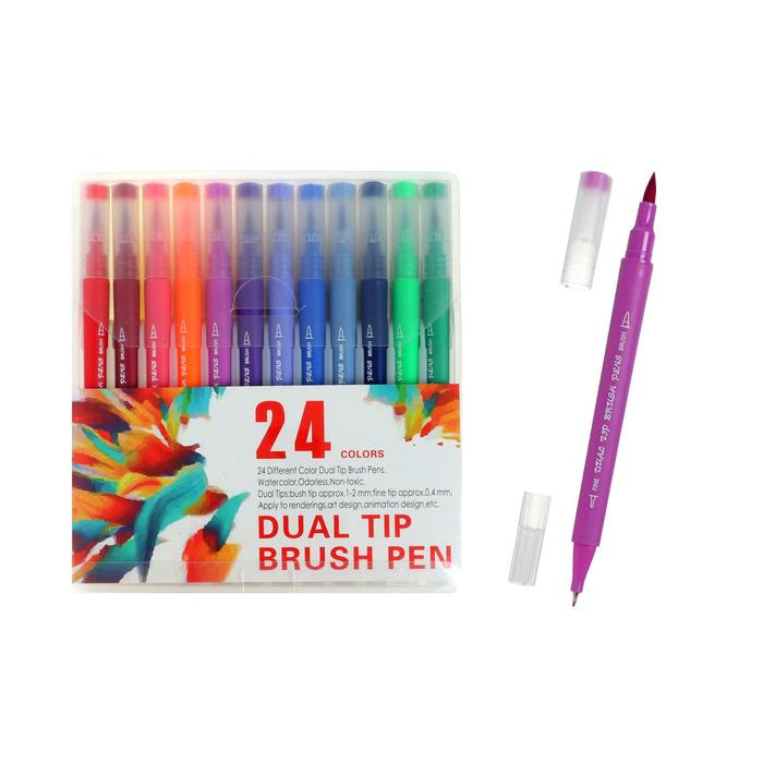 Набор профессиональных маркеров, 24 штуки/24 цвета, двусторонний
Набор профессиональных маркеров, 24 штуки/24 цвета, двусторонний