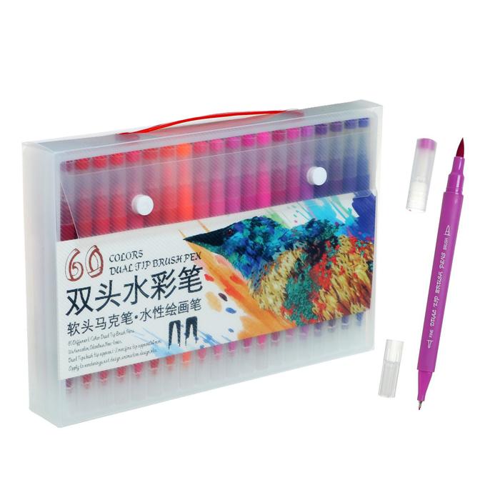 Набор профессиональных маркеров, 60 штук/60 цветов, двусторонний
Набор профессиональных маркеров, 60 штук/60 цветов, двусторонний