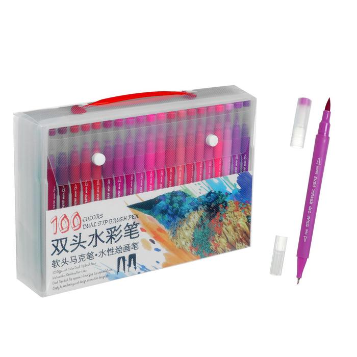 Набор профессиональных маркеров, 100 штук/100 цветов, двусторонние
Набор профессиональных маркеров, 100 штук/100 цветов, двусторонние