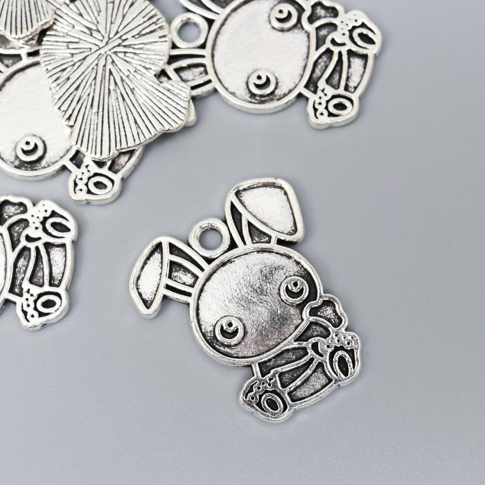 Декор для творчества металл "Зайка смешной" серебро 2,3х2 см
Декор для творчества металл "Зайка смешной" серебро 2,3х2 см