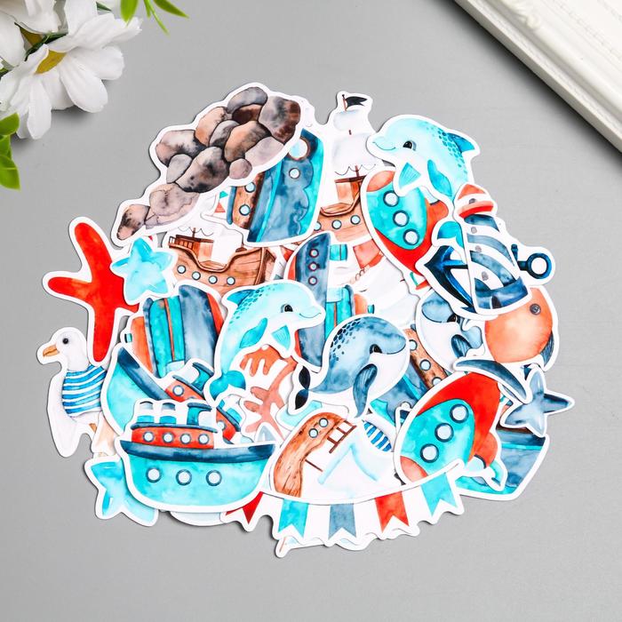 Набор высечек для скрапбукинга "Под водой" 38 элементов 
Набор высечек для скрапбукинга "Под водой" 38 элементов