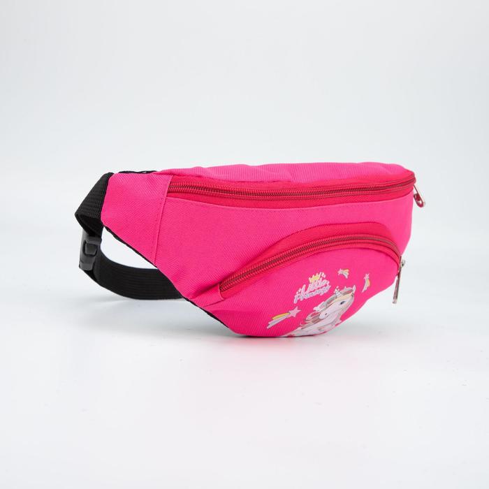 Сумка поясная, отдел на молнии, цвет фуксия, «Единорог»
Сумка поясная, отдел на молнии, цвет фуксия, «Единорог»