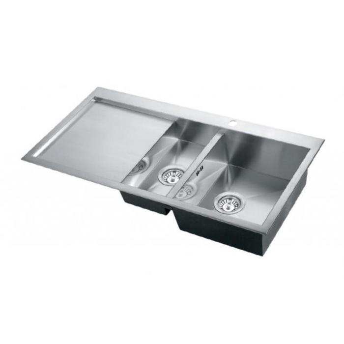 Мойка кухонная KAISER KT2M-1051, правая, двойная, нержавеющая сталь, 1020х530х240 мм, хром
Мойка кухонная KAISER KT2M-1051, правая, двойная, нержавеющая сталь, 1020х530х240 мм, хром