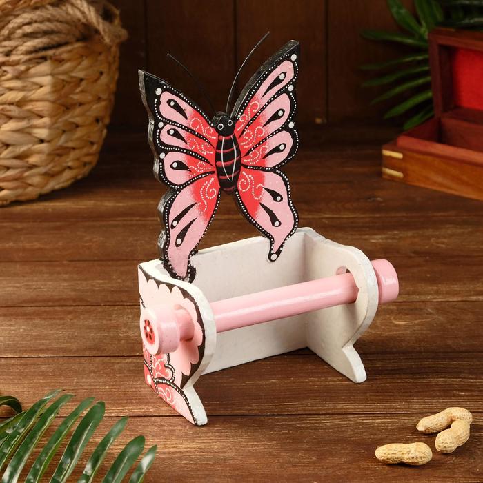 Держатель для туалетной бумаги "Бабочка розовая" дерево 18х10х25
Держатель для туалетной бумаги "Бабочка розовая" дерево 18х10х25