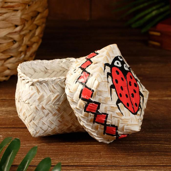 Корзинка бамбуковая "Божья коровка" 9х9х9 см
Корзинка бамбуковая "Божья коровка" 9х9х9 см