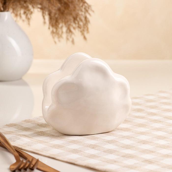 Салфетница "Ракушка", белая, керамика, 11.5х8х10 см
Салфетница "Ракушка", белая, керамика, 11.5х8х10 см