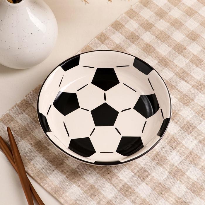 фото Тарелка "футбол", керамика, 17 см керамика ручной работы
