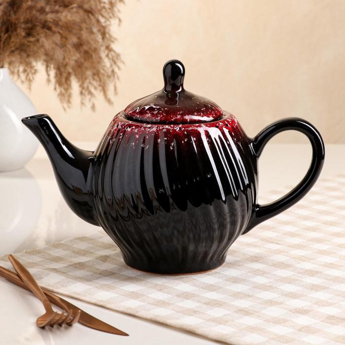 Чайник для заварки "Ребристый", чёрный, керамика, 1.5 л
Чайник для заварки "Ребристый", чёрный, керамика, 1.5 л