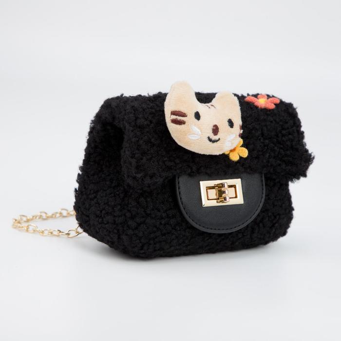 Сумка детская на клапане, цвет чёрный
Сумка детская на клапане, цвет чёрный