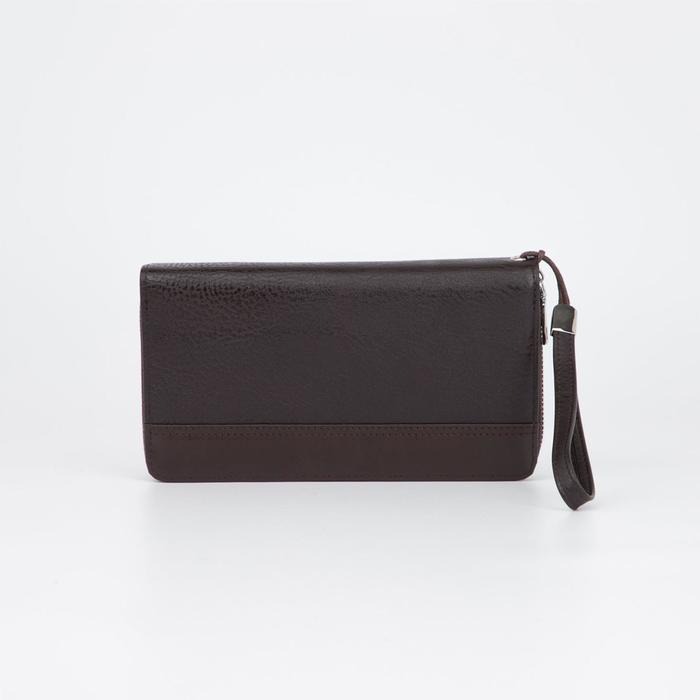 Клатч, отдел на молнии, отдел для визиток, ремешок на запястье, цвет коричневый
Клатч, отдел на молнии, отдел для визиток, ремешок на запястье, цвет коричневый