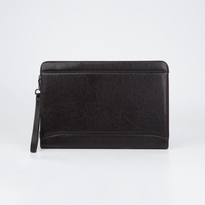 Папка деловая, 2 отдела на молниях, наружный карман, ручка, цвет коричневый
Папка деловая, 2 отдела на молниях, наружный карман, ручка, цвет коричневый