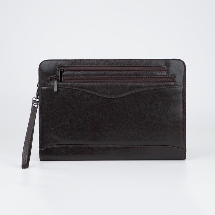 Папка деловая, 2 отдела на молниях, 3 наружных кармана, ручка, цвет коричневый
Папка деловая, 2 отдела на молниях, 3 наружных кармана, ручка, цвет коричневый