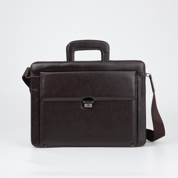 Портфель-папка, 5 отделов на молнии, 2 наружных кармана, длинная стропа, цвет коричневый
Портфель-папка, 5 отделов на молнии, 2 наружных кармана, длинная стропа, цвет коричневый