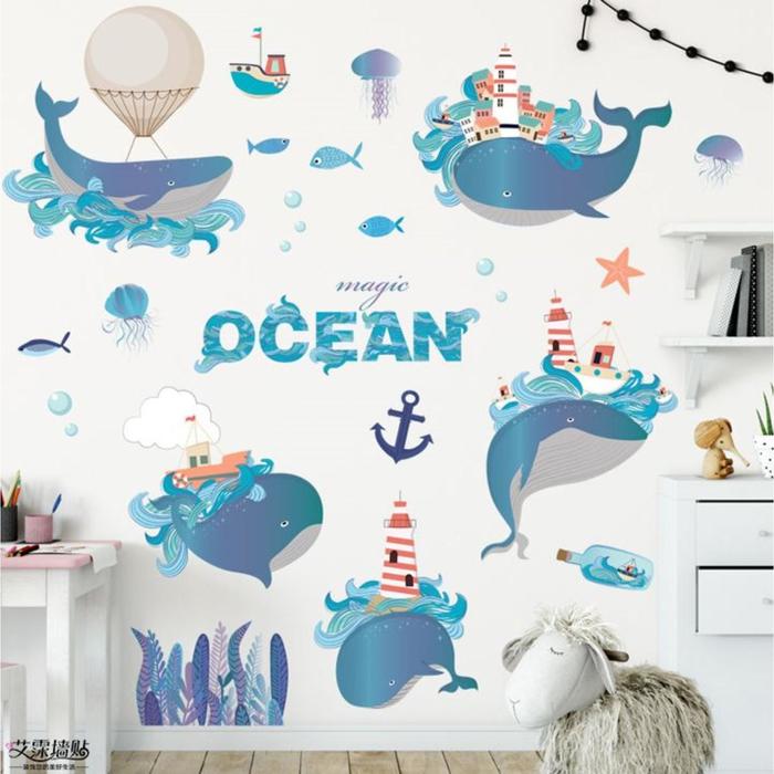 Наклейка пластик интерьерная цветная "Киты в океане" 60х90 см
Наклейка пластик интерьерная цветная "Киты в океане" 60х90 см