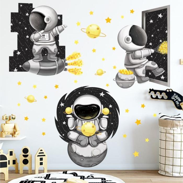 Наклейка пластик интерьерная цветная "Космонавт и открытый космос" 30х90 см набор 2 листа
Наклейка пластик интерьерная цветная "Космонавт и открытый космос" 30х90 см набор 2 листа