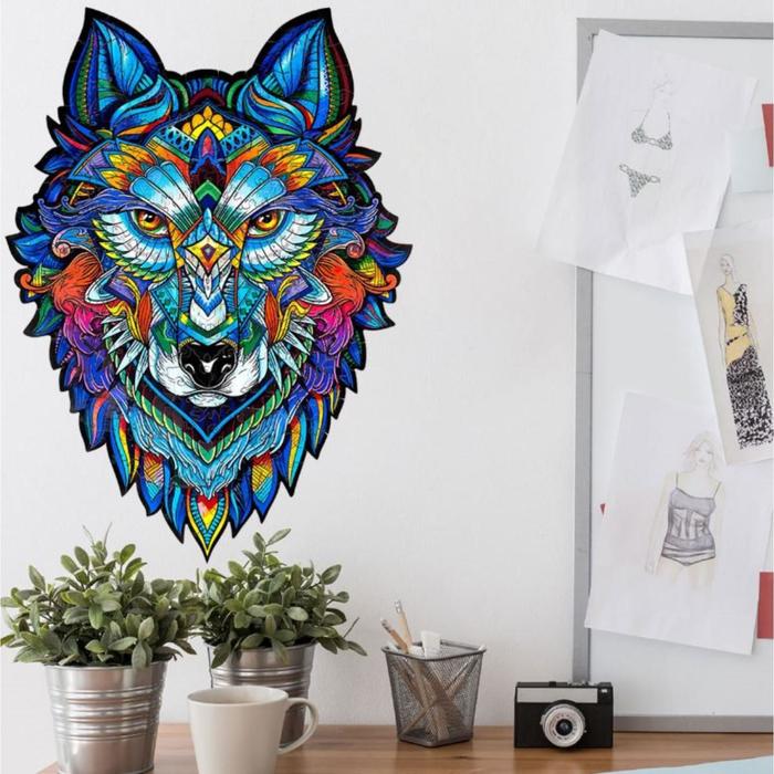 Наклейка пластик интерьерная цветная пазл "Волк" 30х45 см
Наклейка пластик интерьерная цветная пазл "Волк" 30х45 см