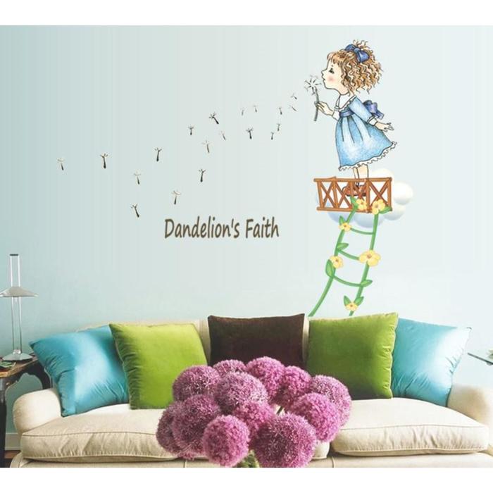 Наклейка пластик интерьерная цветная "Девочка и одуванчик" 50х70 см
Наклейка пластик интерьерная цветная "Девочка и одуванчик" 50х70 см