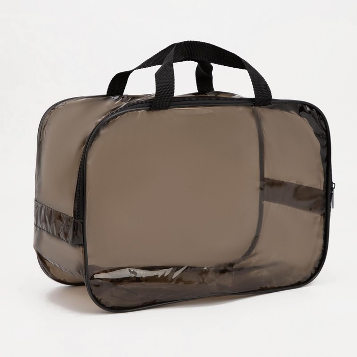 фото Косметичка на молнии, цвет коричневый