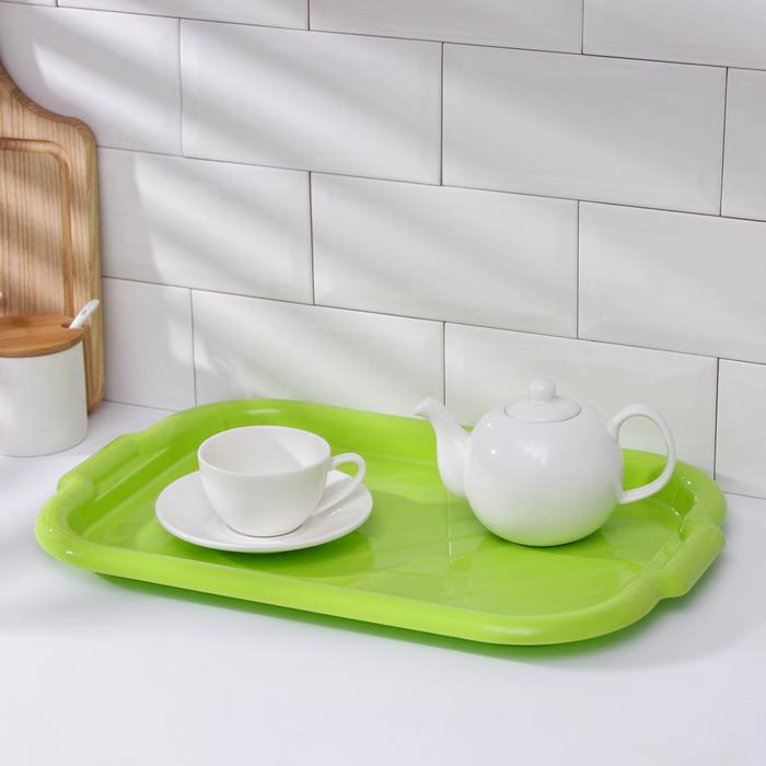 Поднос прямоугольный, 45×30×3 см, цвет зелёный
Поднос прямоугольный, 45×30×3 см, цвет зелёный