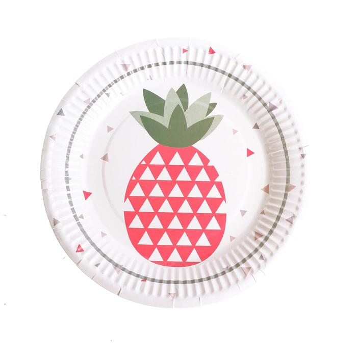 Тарелка бумажная «Ананас», набор 6 шт., цвета МИКС
Тарелка бумажная «Ананас», набор 6 шт., цвета МИКС