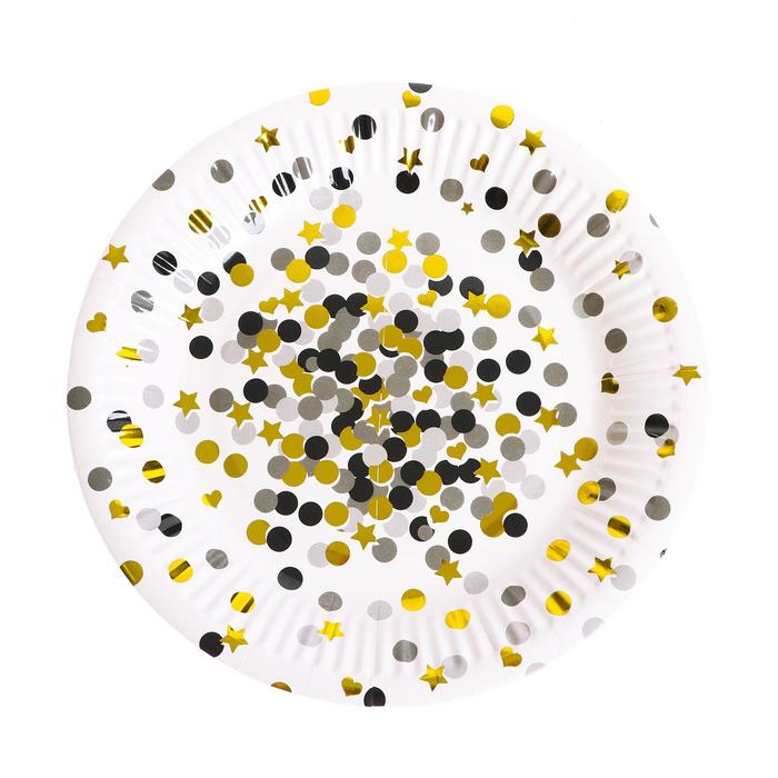 Тарелка бумажная «Конфетти», набор 6 шт., цвета МИКС
Тарелка бумажная «Конфетти», набор 6 шт., цвета МИКС