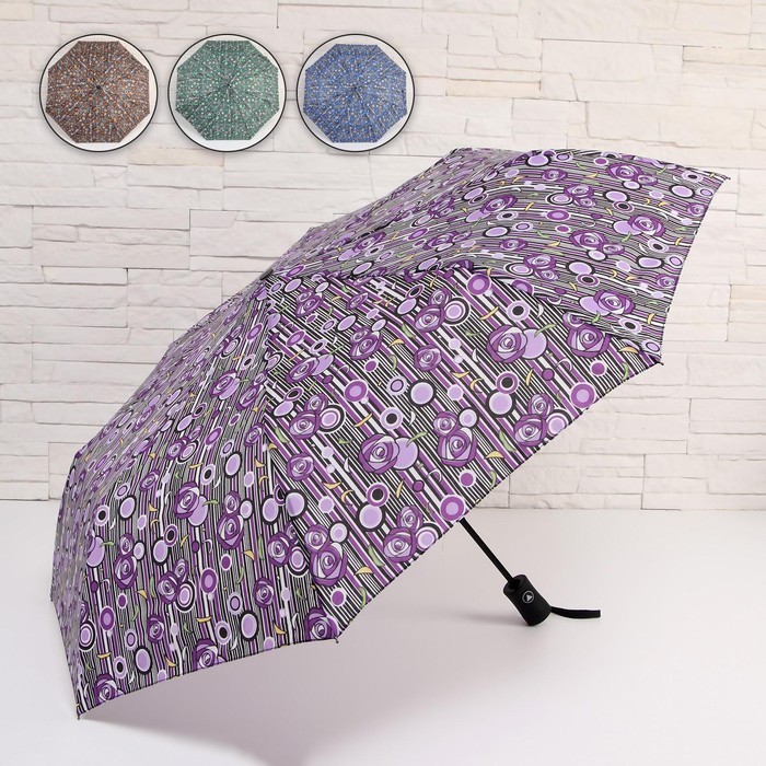 Зонт полуавтоматический «Цветочная нежность», 3 сложения, 8 спиц, R = 49 см, цвет МИКС
Зонт полуавтоматический «Цветочная нежность», 3 сложения, 8 спиц, R = 49 см, цвет МИКС