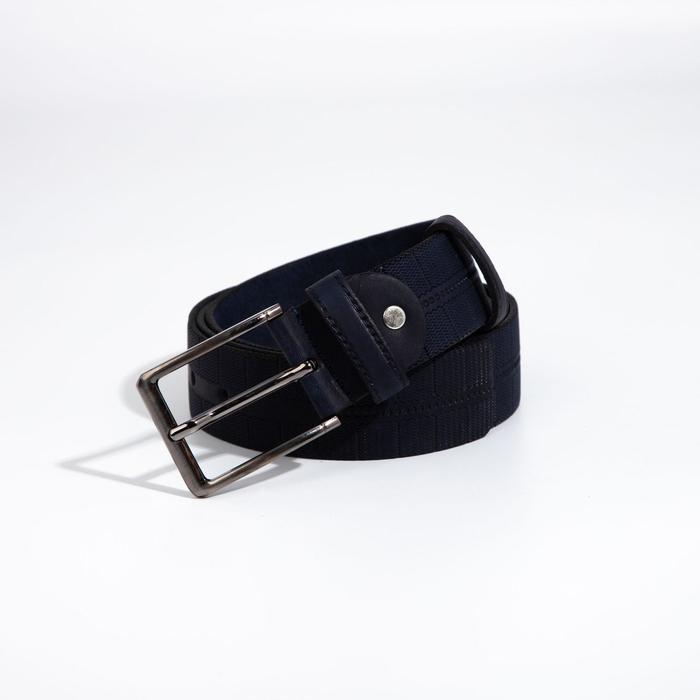 Ремень мужской, ширина 4 см, винт, пряжка металл, цвет синий 
Ремень мужской, ширина 4 см, винт, пряжка металл, цвет синий