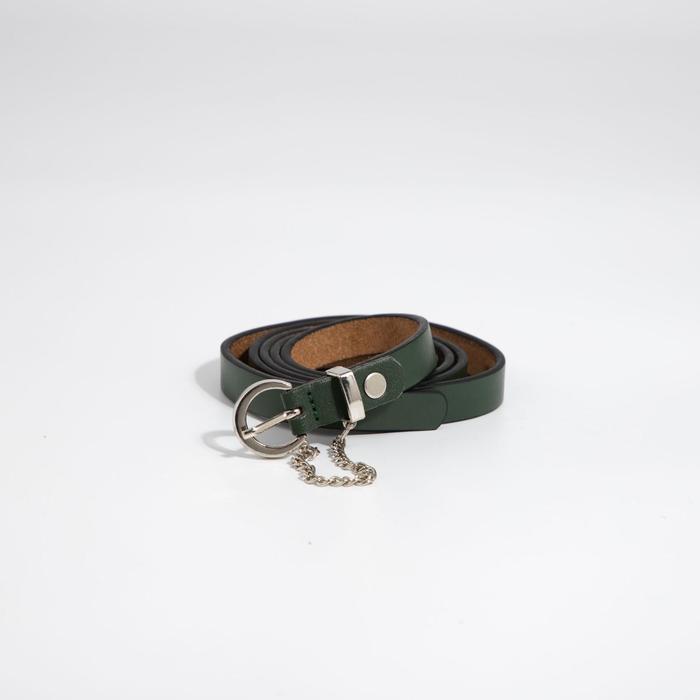 Ремень женский, ширина 1,4 см, винт, пряжка металл, цвет зелёный
Ремень женский, ширина 1,4 см, винт, пряжка металл, цвет зелёный